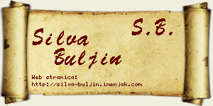 Silva Buljin vizit kartica